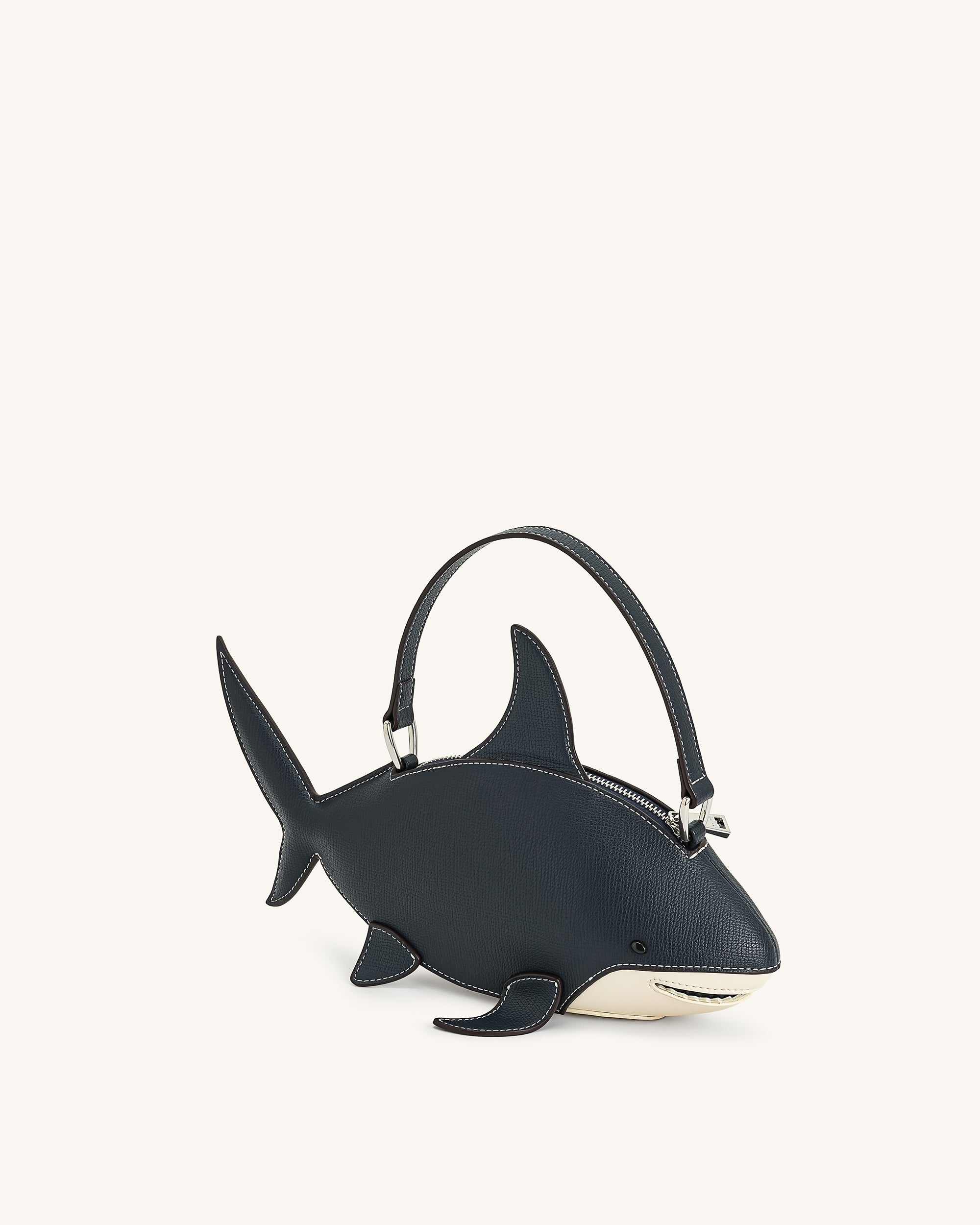 シャーク frag shark Nerys Shark Look Top Handle Bag - Dark Blue | JW PEI
