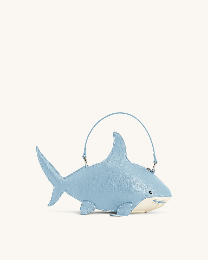 Nerys Shark Look Top Handle Bag - Light Blue