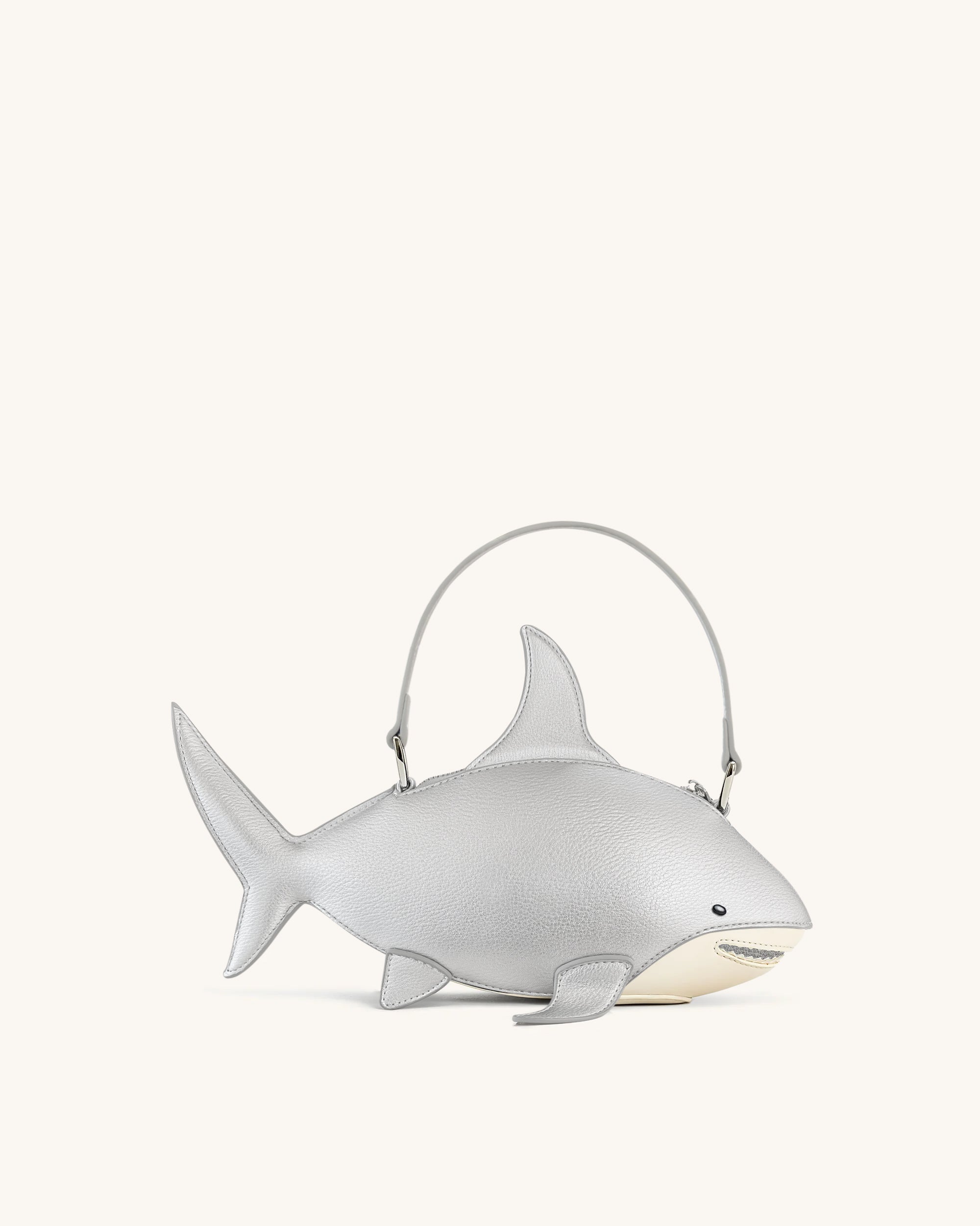 Nerys Shark Look Top Handle Bag - Silver
