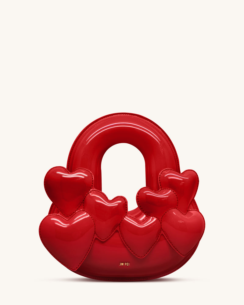 Alia Heart Top Handle Bag - Red