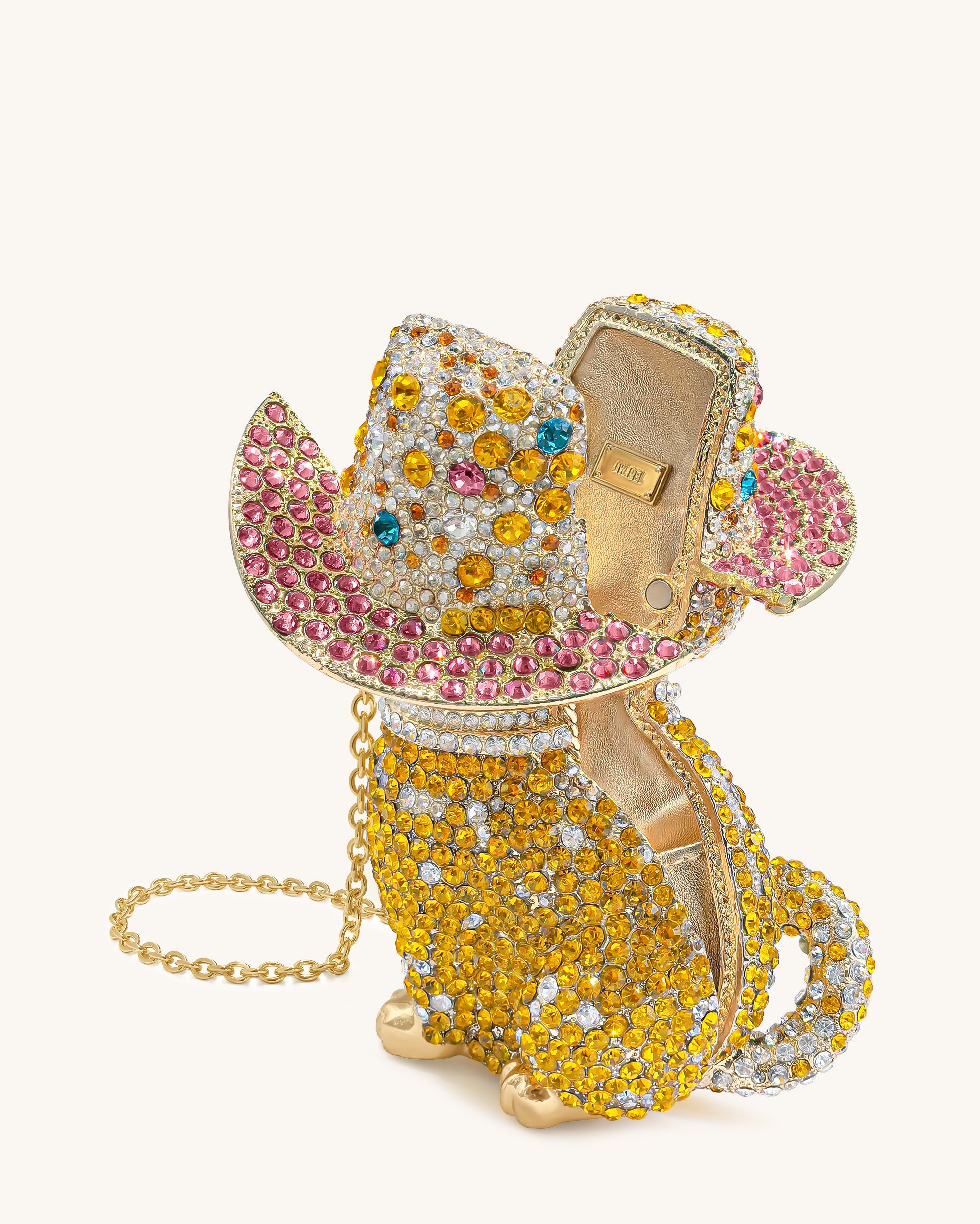 コレクション Jewelry cat Glamorous Cat Clutch - Multicolor Gold | JW PEI