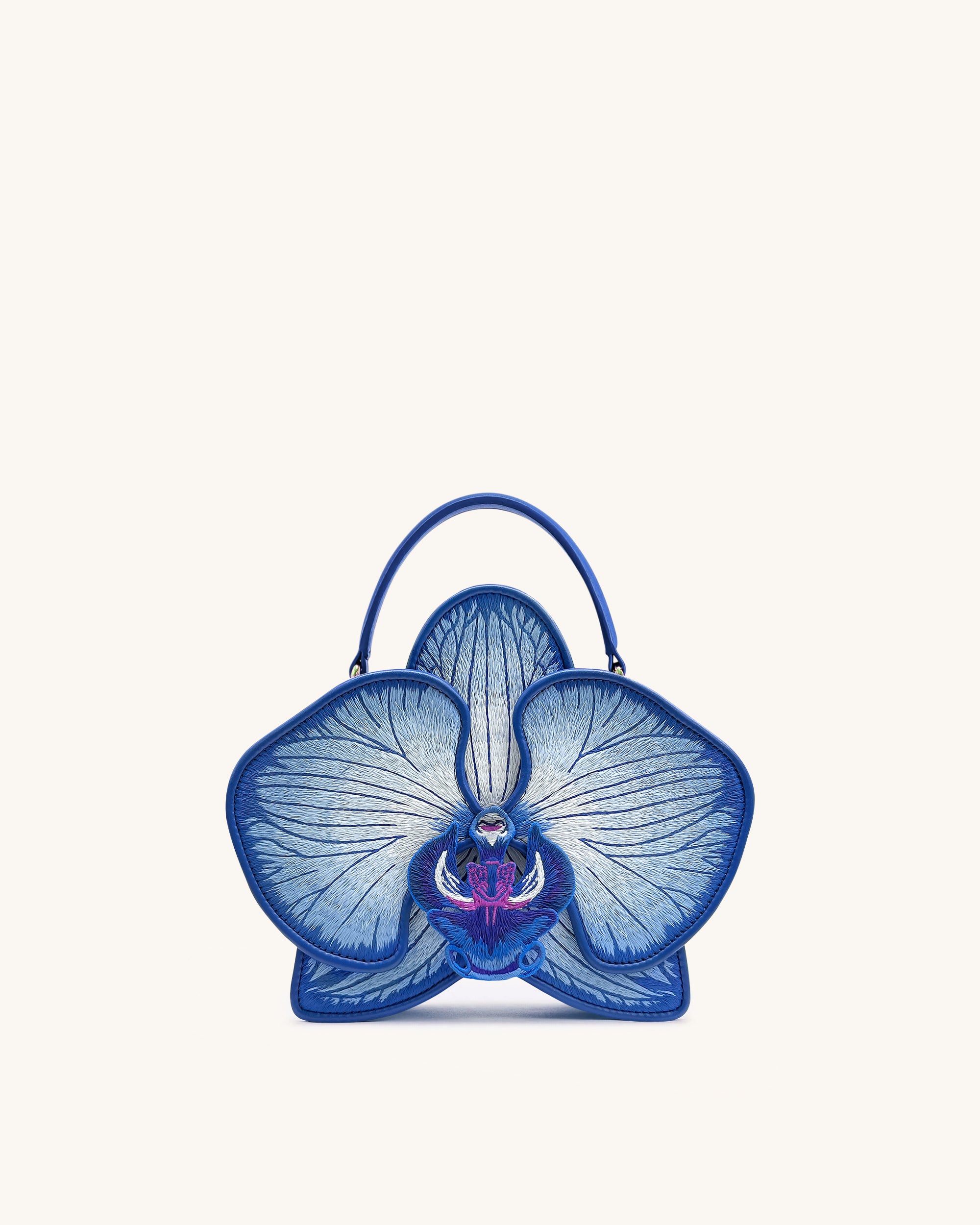 Flora Orchid Shaped Top Hand Bag - Blue | JW PEI
