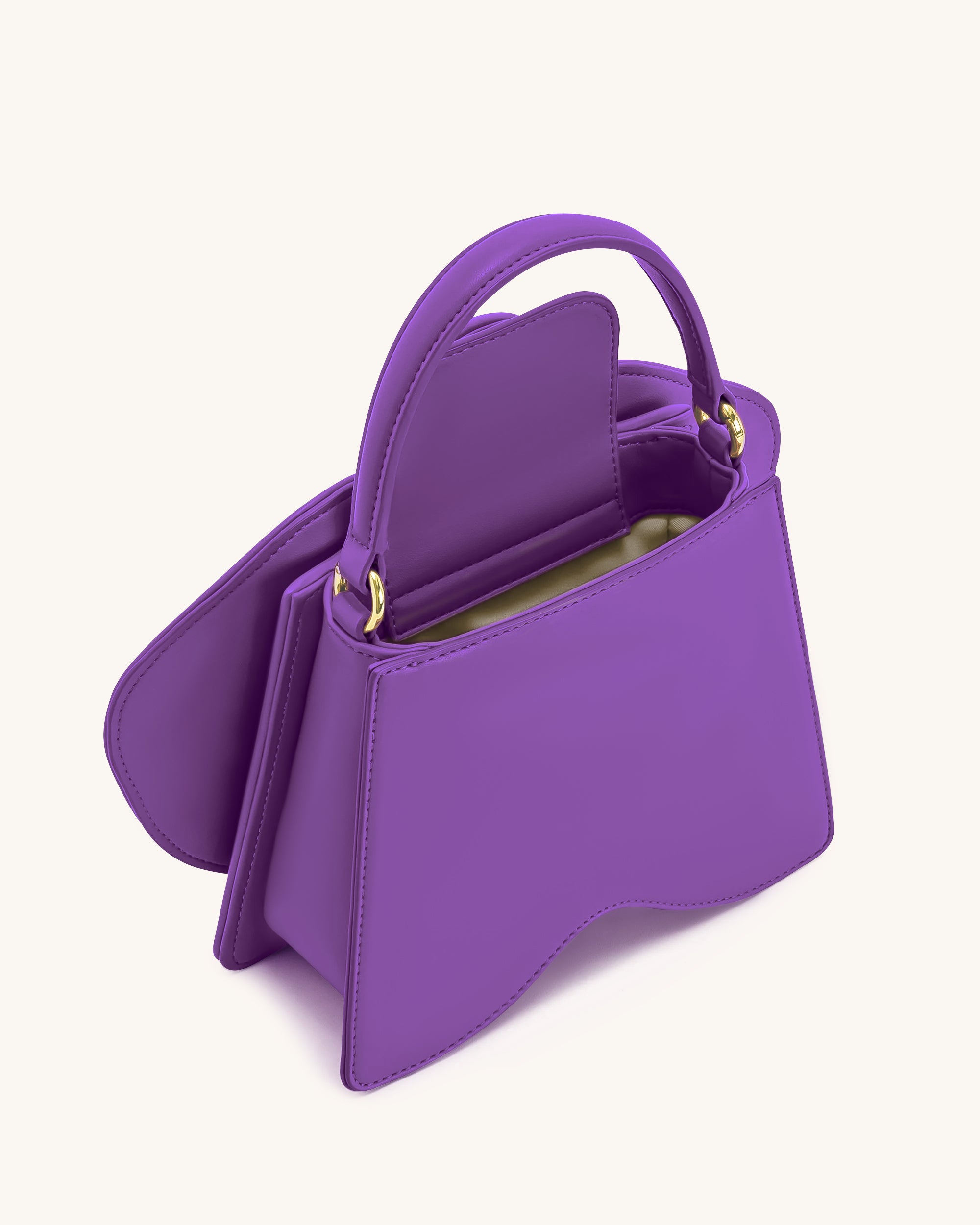 Flora Orchid Shaped Top Handle Bag - Purple | JW PEI
