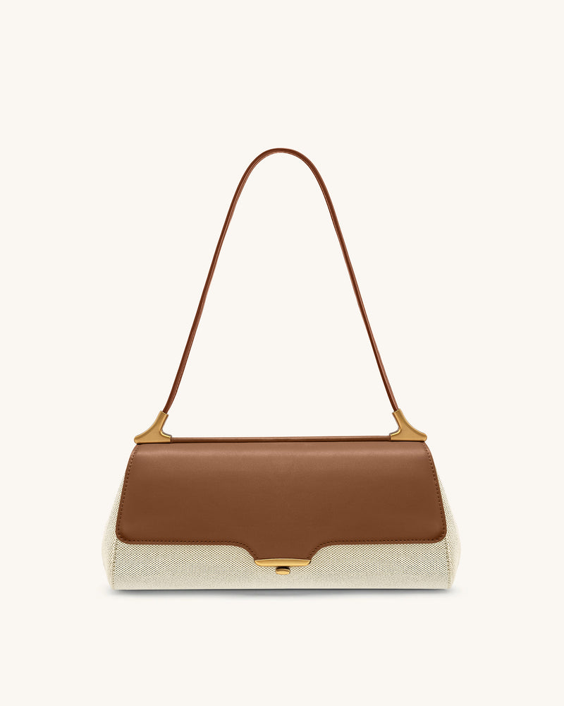 Eloise Shoulder Bag - Brown Canvas