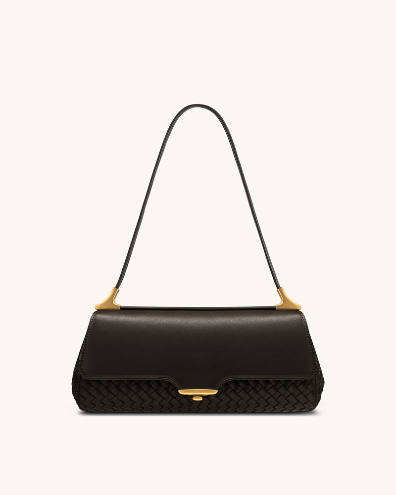 Quinn Zipped Card Holder - Brown Croc
