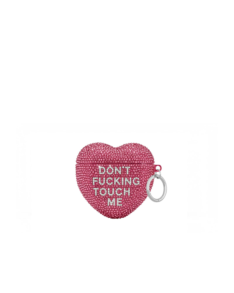 RHINESTONE HEART-SHAPED AirPods Case - Pink