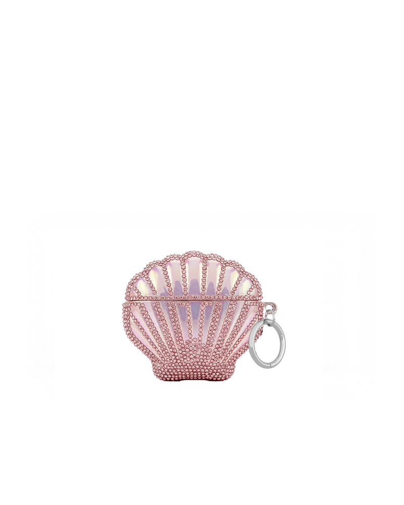 Rhinestone Shell AirPods Case - Multicolor Pink