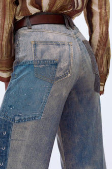 Distressed Wide-Leg Jeans - Light Blue