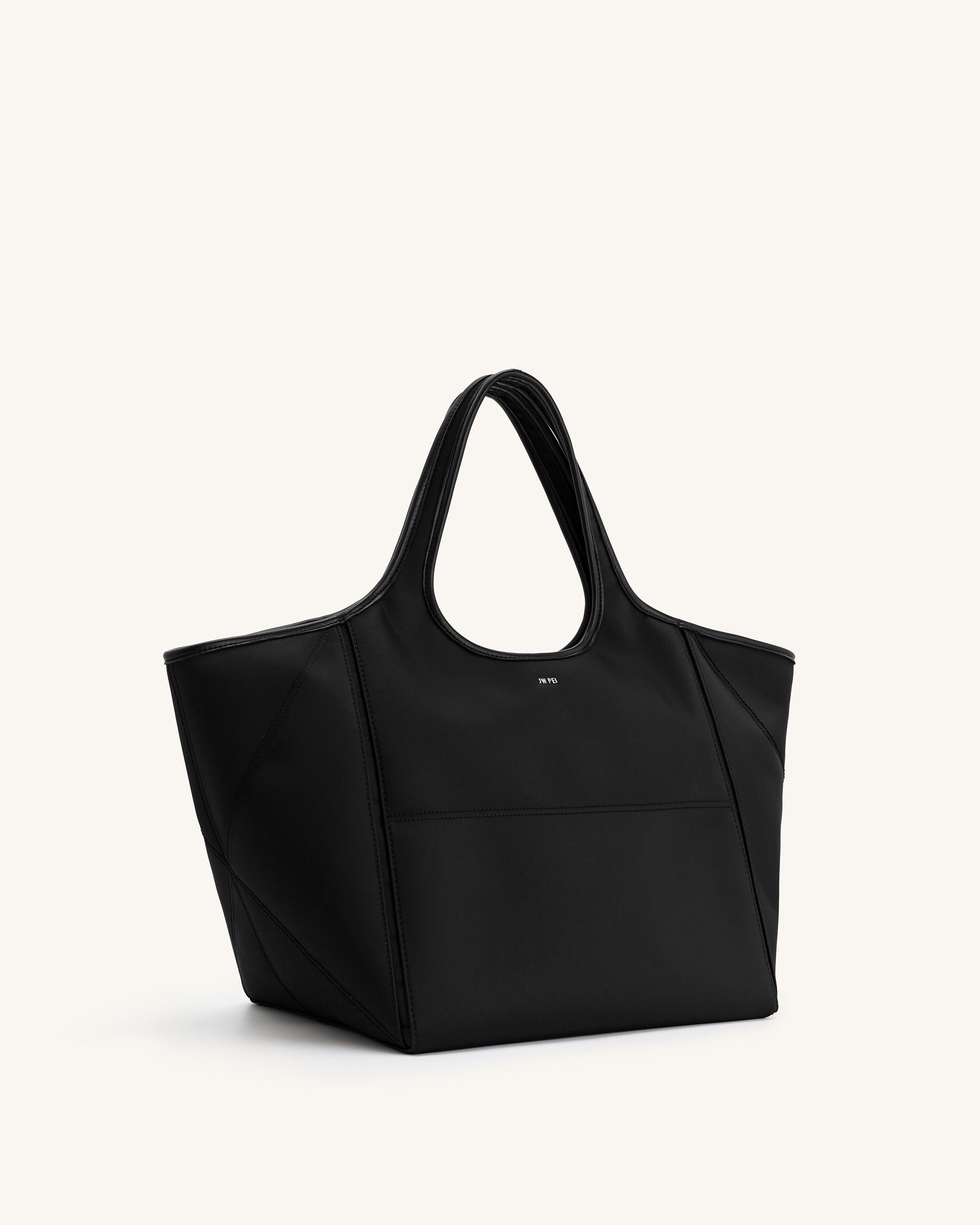 Eliana Nylon Tote Bag - Black - JW PEI