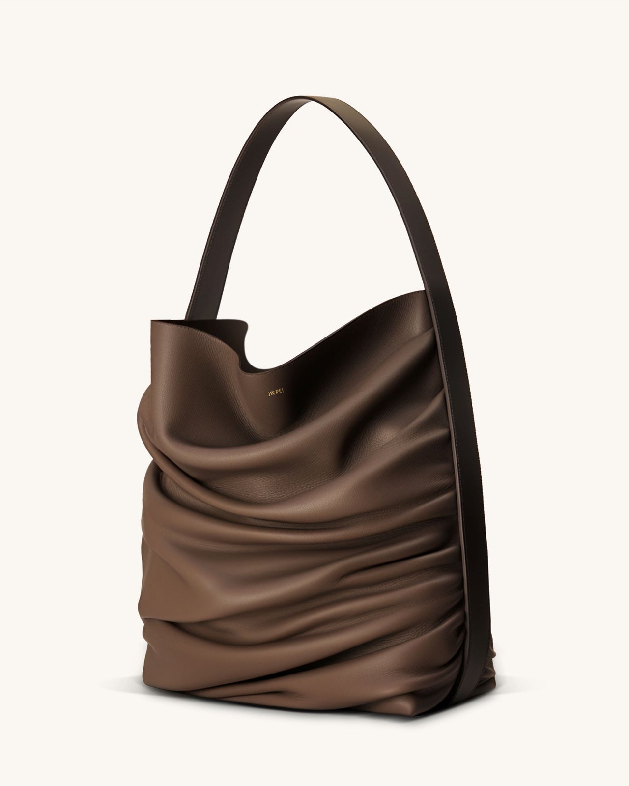 Colin Ruched Tote Bag - Umber