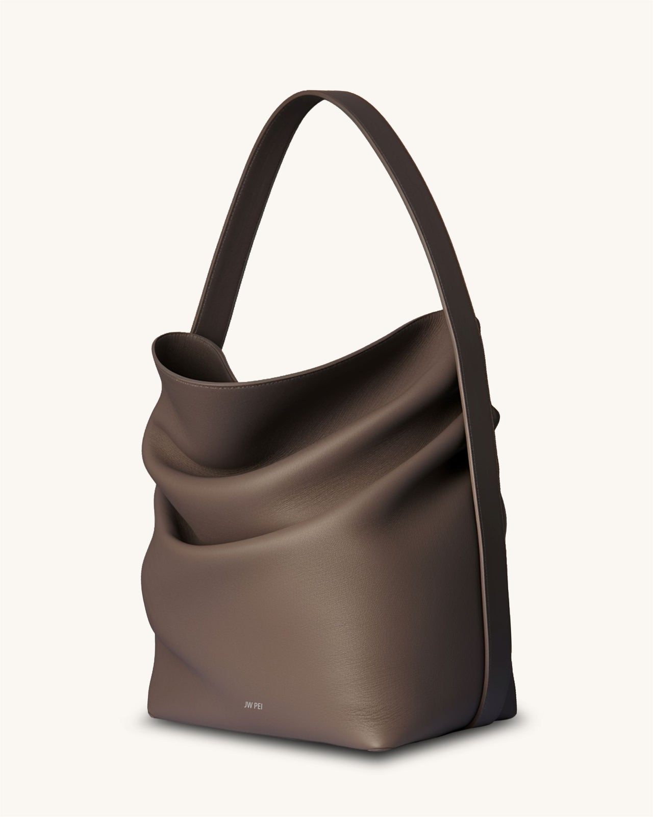 Idris Ruched Tote Bag - Umber