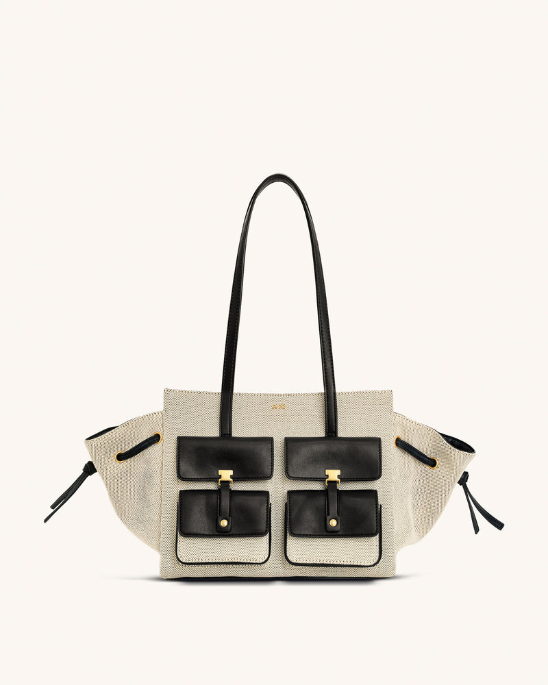 Linda Tote Bag - Black Canvas