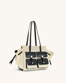 Linda Tote Bag - Black Canvas