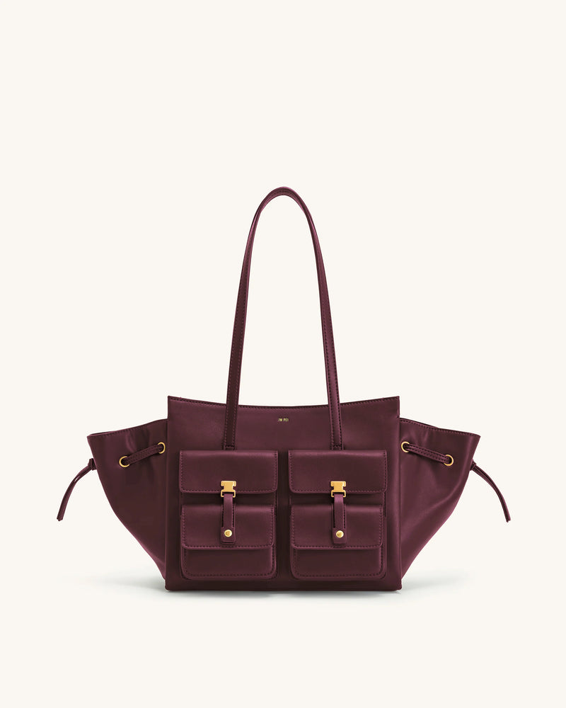 Linda Tote Bag - Deep Burgundy
