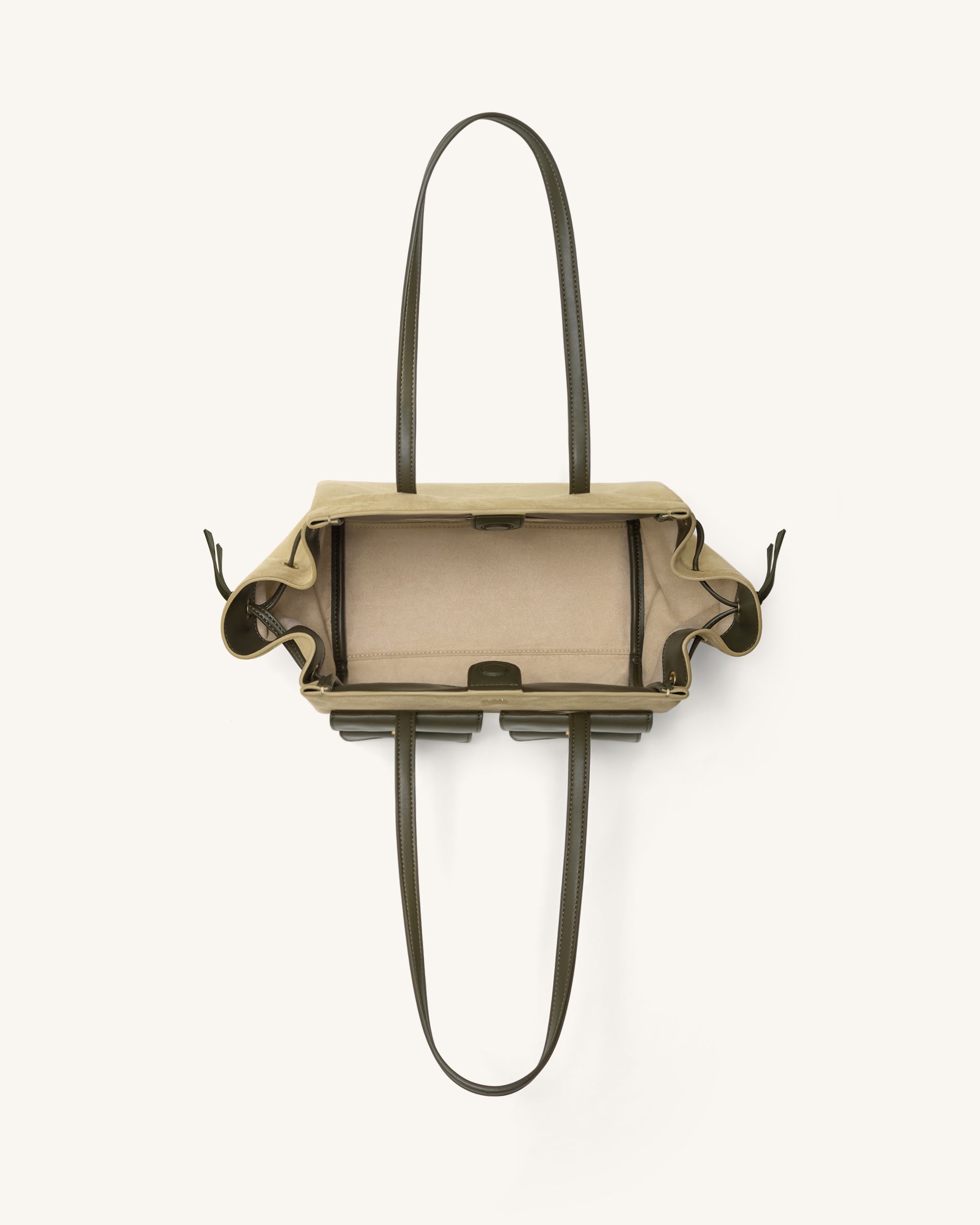 Linda Faux Suede Tote Bag - Green | JW PEI