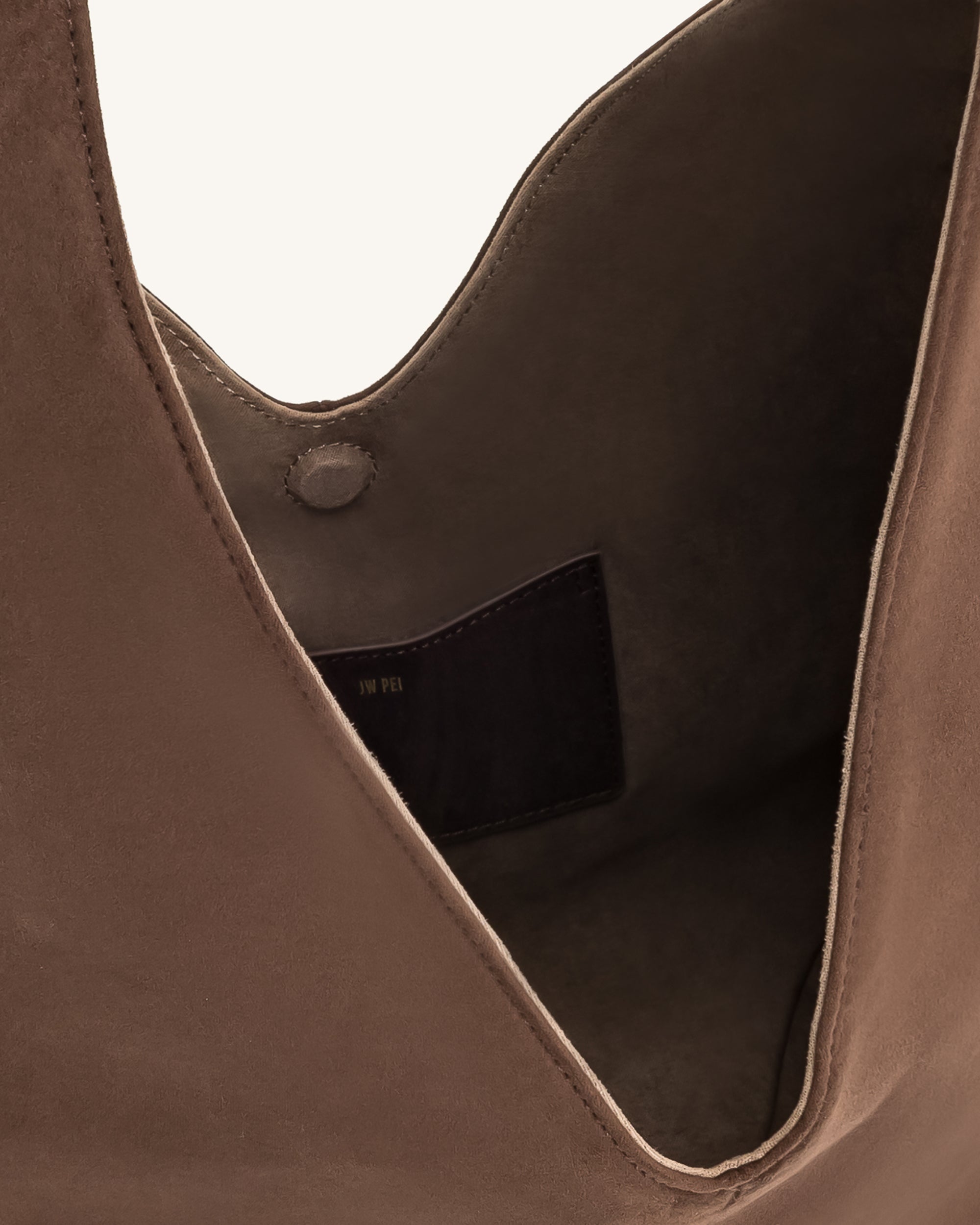 Dara Faux Suede Hobo Bag - Mocha Brown | JW PEI