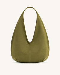 Dara Faux Suede Hobo Bag - Mocha Brown