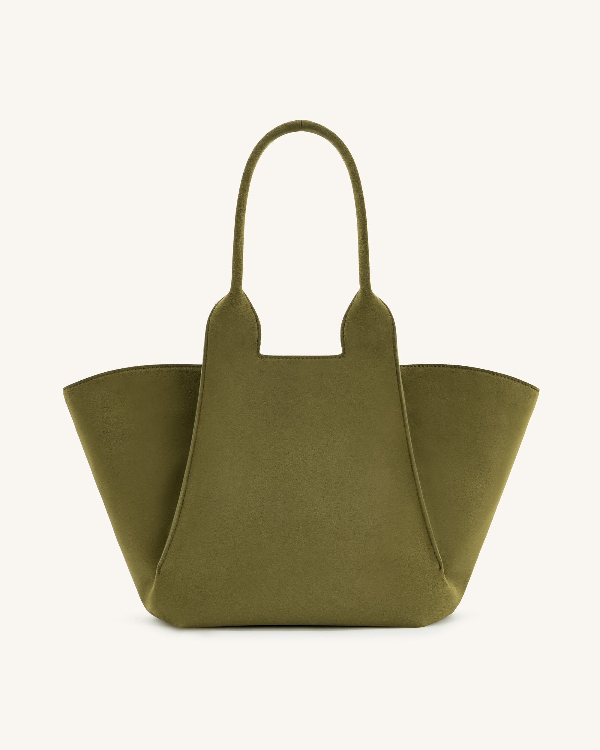 Cara Faux Suede Tote Bag - Dark Olive | JW PEI