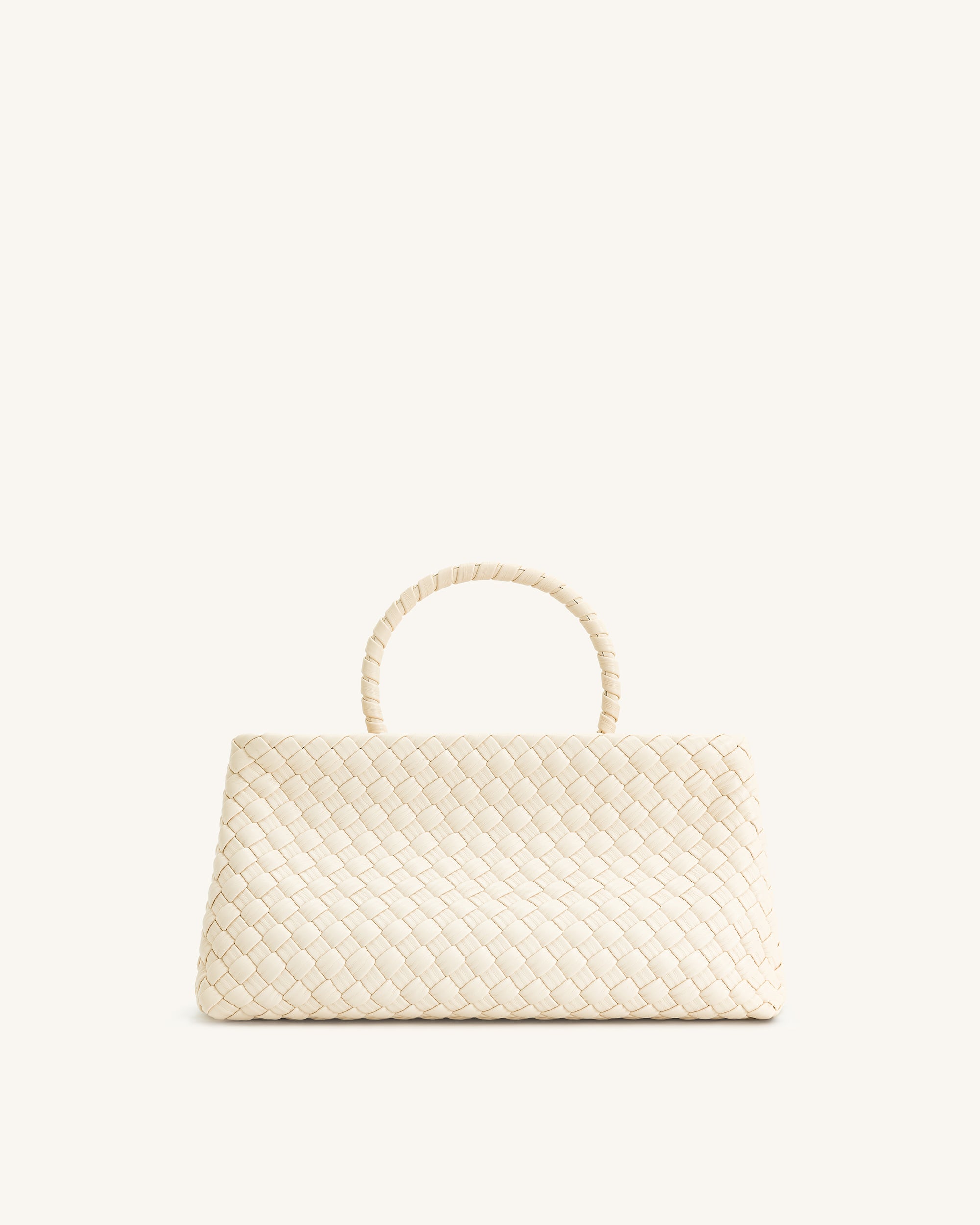 \"JW PEI\" Elora 編み込みトートハバッグ Elora Woven Tote Bag - White | JW PEI