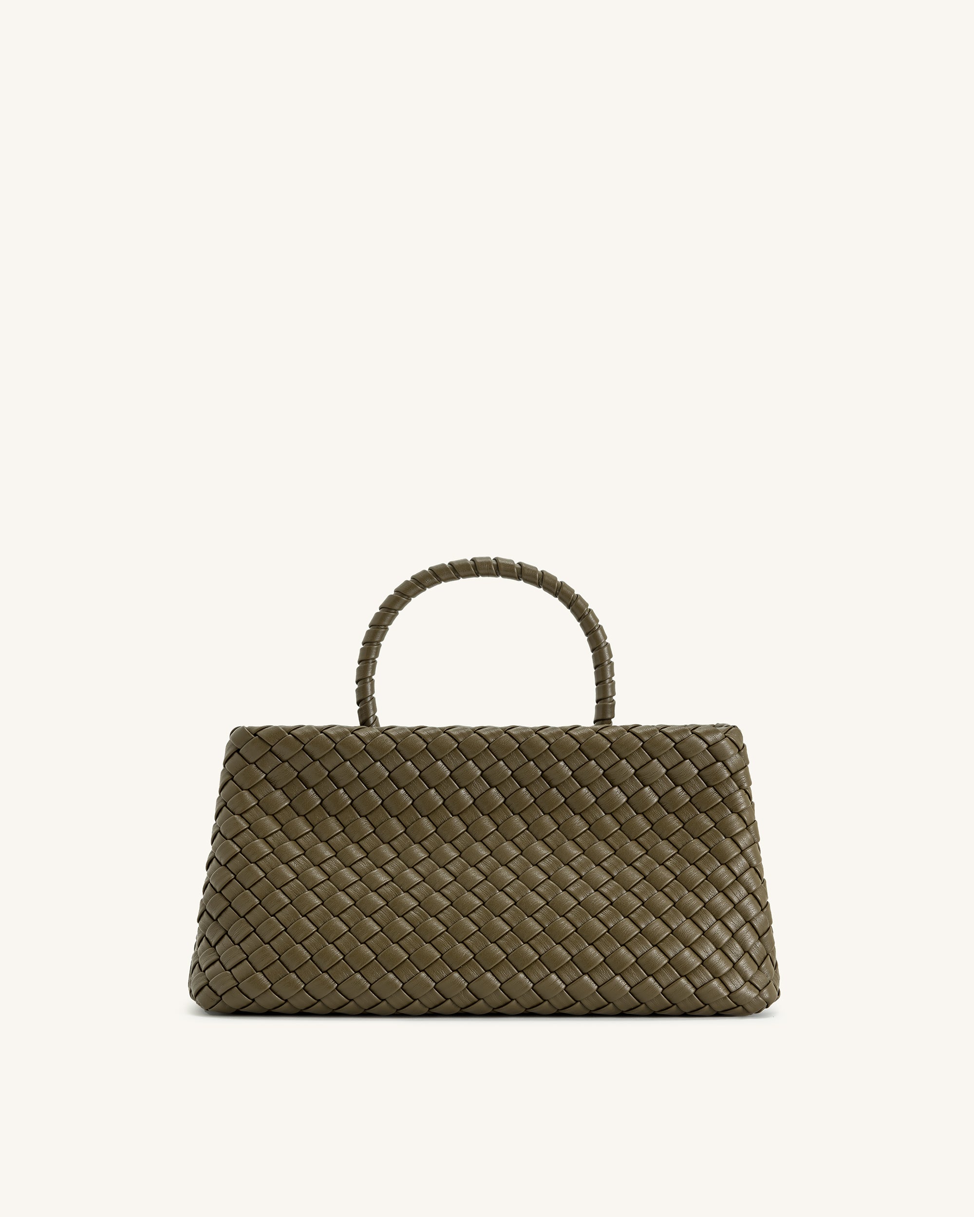 Elora Woven Tote Bag - Dark Olive | JW PEI