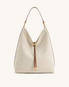 Aria Shoulder Bag - Brown Canvas