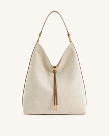 Aria Shoulder Bag - Brown Canvas