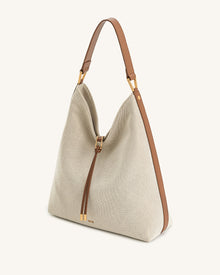 Aria Shoulder Bag - Brown Canvas