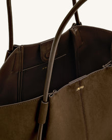 Nala Wide Tote Bag - Mocha Brown