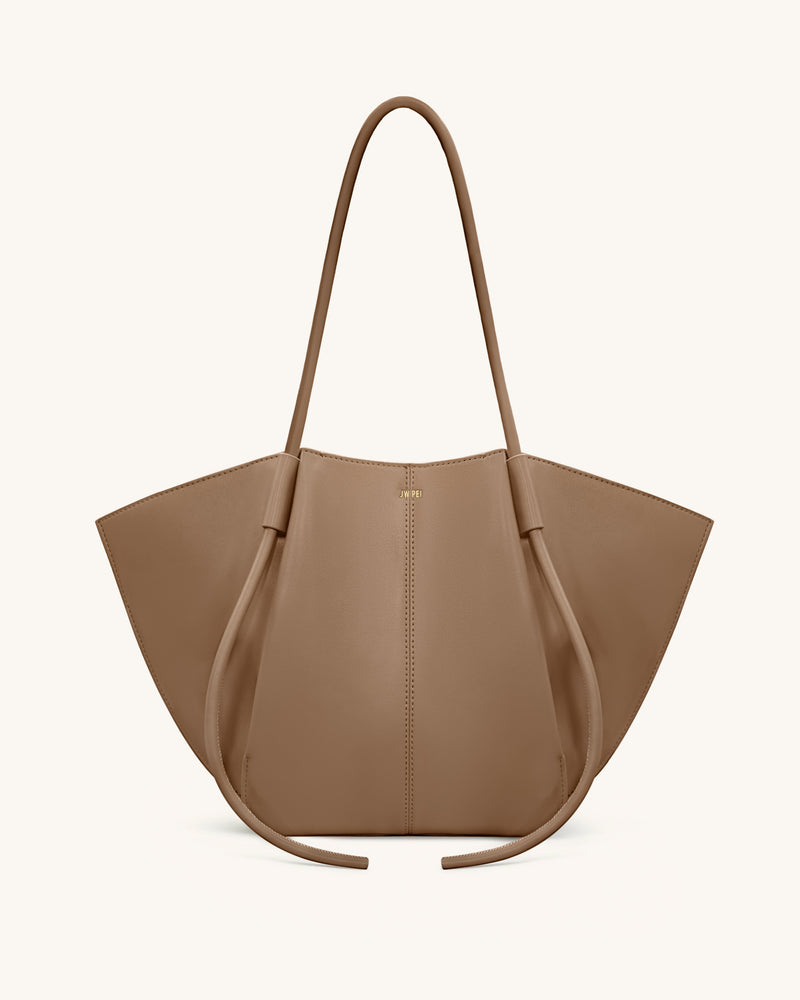 Nala Wide Tote Bag - Clay Brown