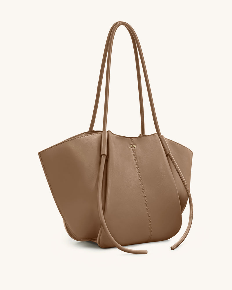 Nala Wide Tote Bag - Clay Brown