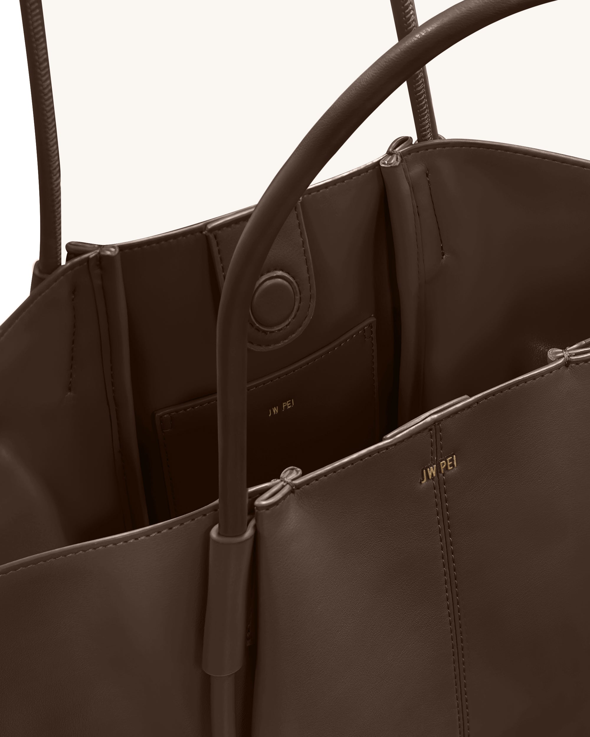 Nala Wide Tote Bag - Deep Brown