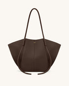 Nala Wide Tote Bag - Deep Brown