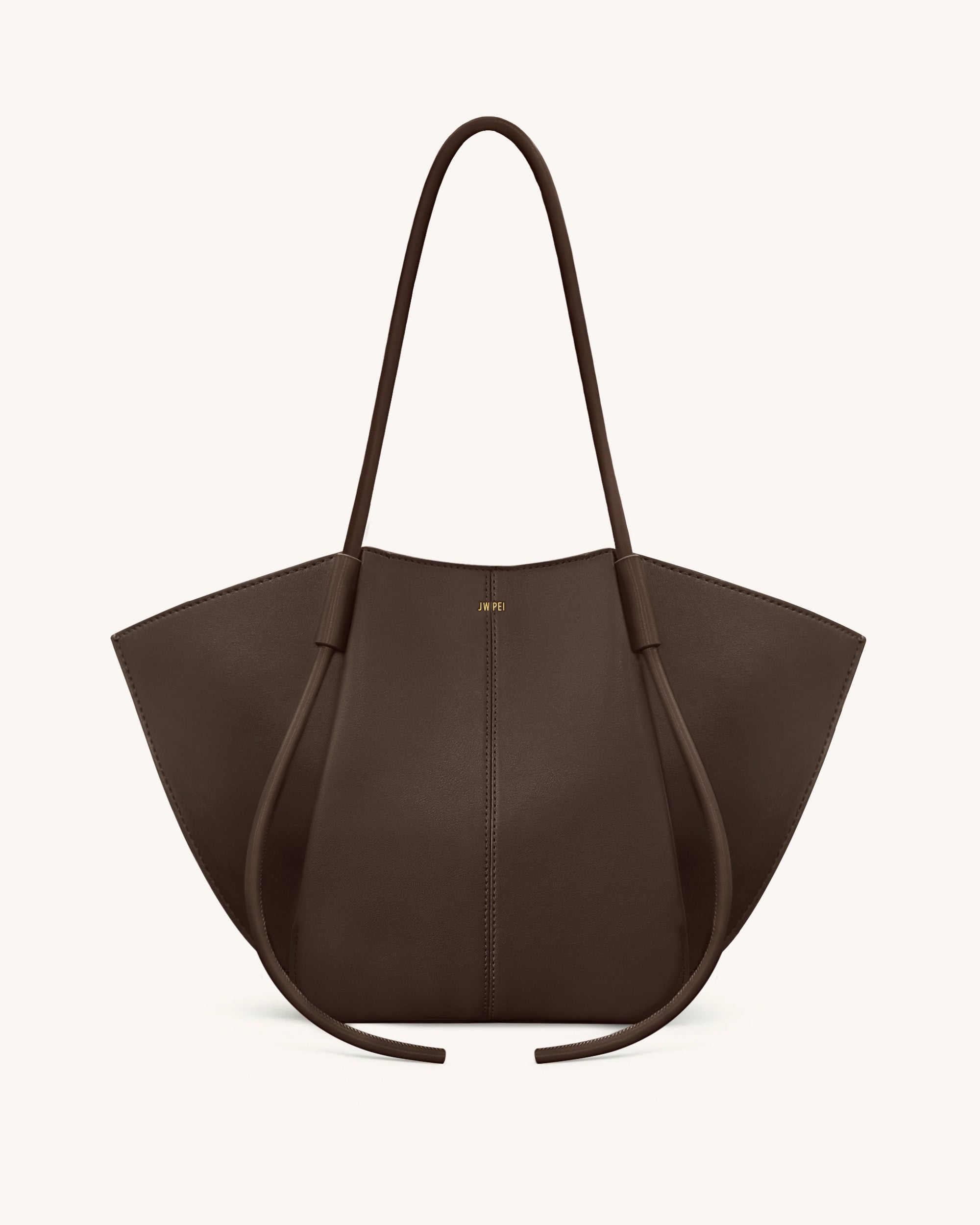 Nala Wide Tote Bag - Deep Brown
