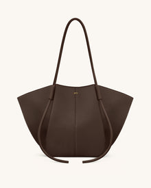 Nala Wide Tote Bag - Deep Brown