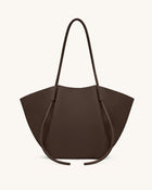 Nala Wide Tote Bag - Deep Brown