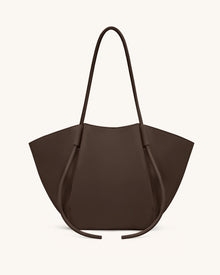 Nala Wide Tote Bag - Deep Brown