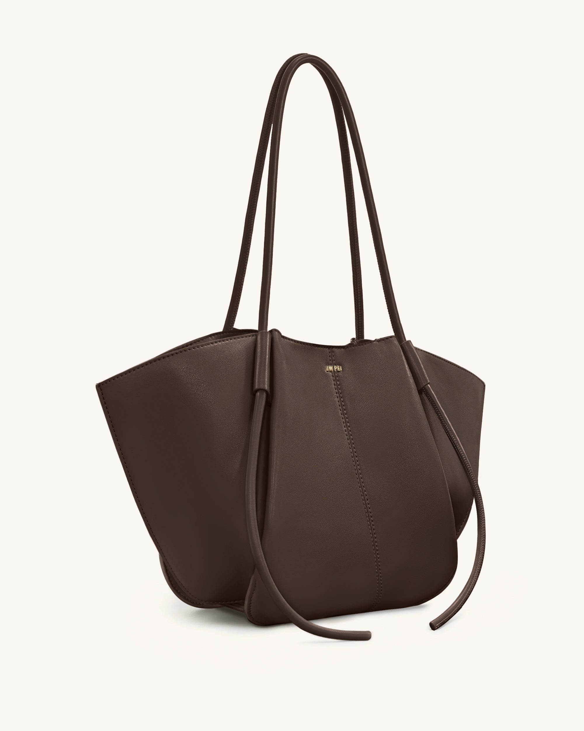 Nala Wide Tote Bag - Deep Brown