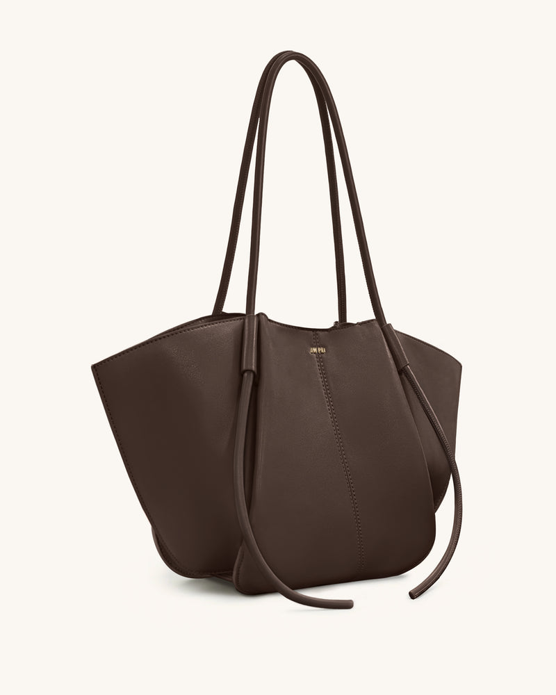 Nala Wide Tote Bag - Deep Brown