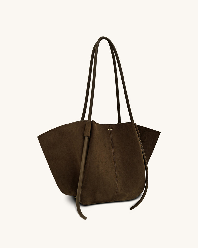 Nala Wide Tote Bag - Mocha Brown