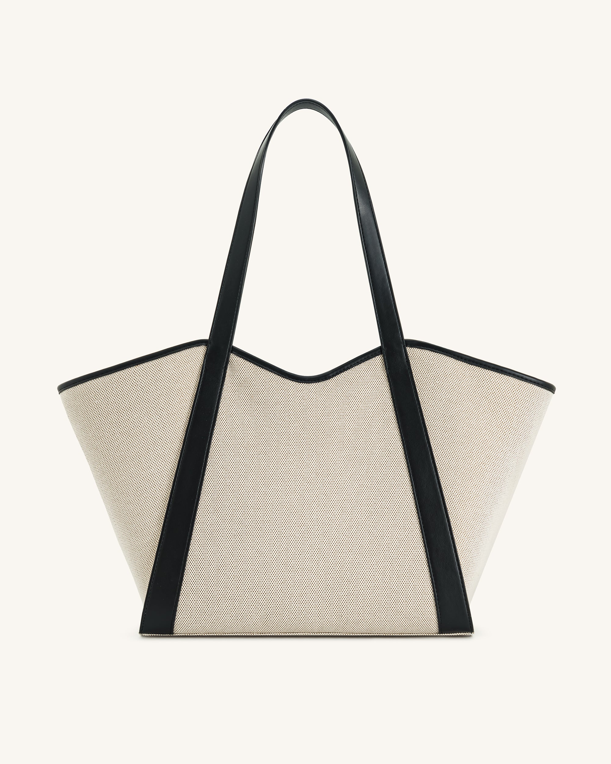 Kiana Large Capacity Tote Bag - Black Canvas | JW PEI