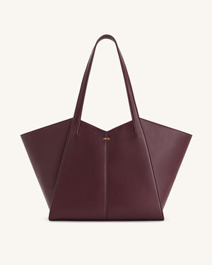 Cara Faux Suede Tote Bag - Black