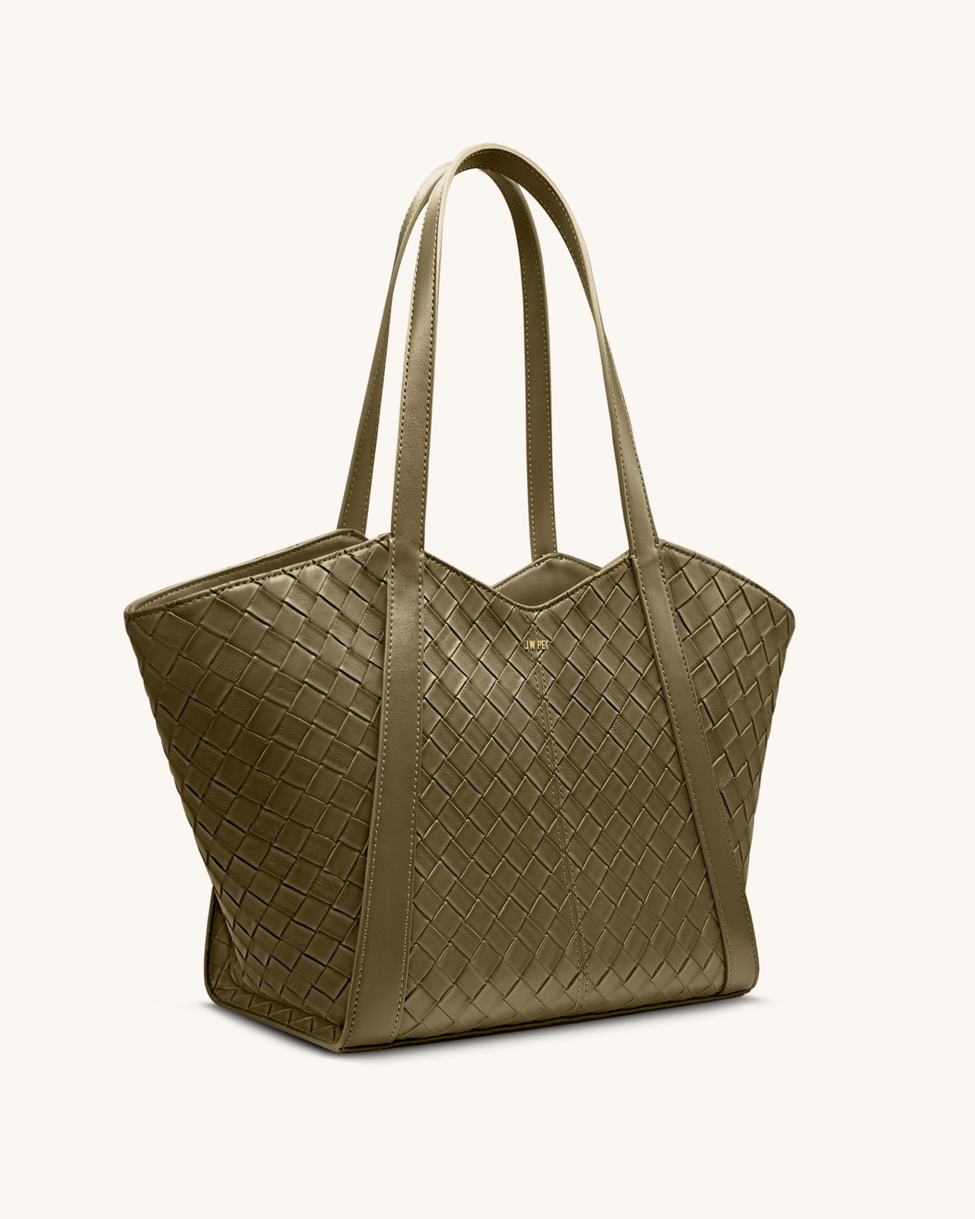 Kiana Large Capacity Weave Texture Tote Bag - Dark Olive