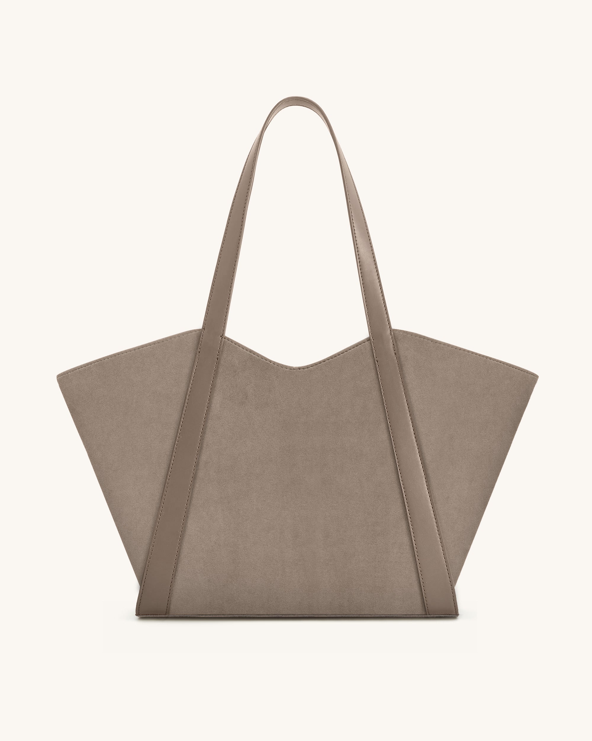 Kiana Large Capacity Faux Suede Tote Bag - Taupe | JW PEI