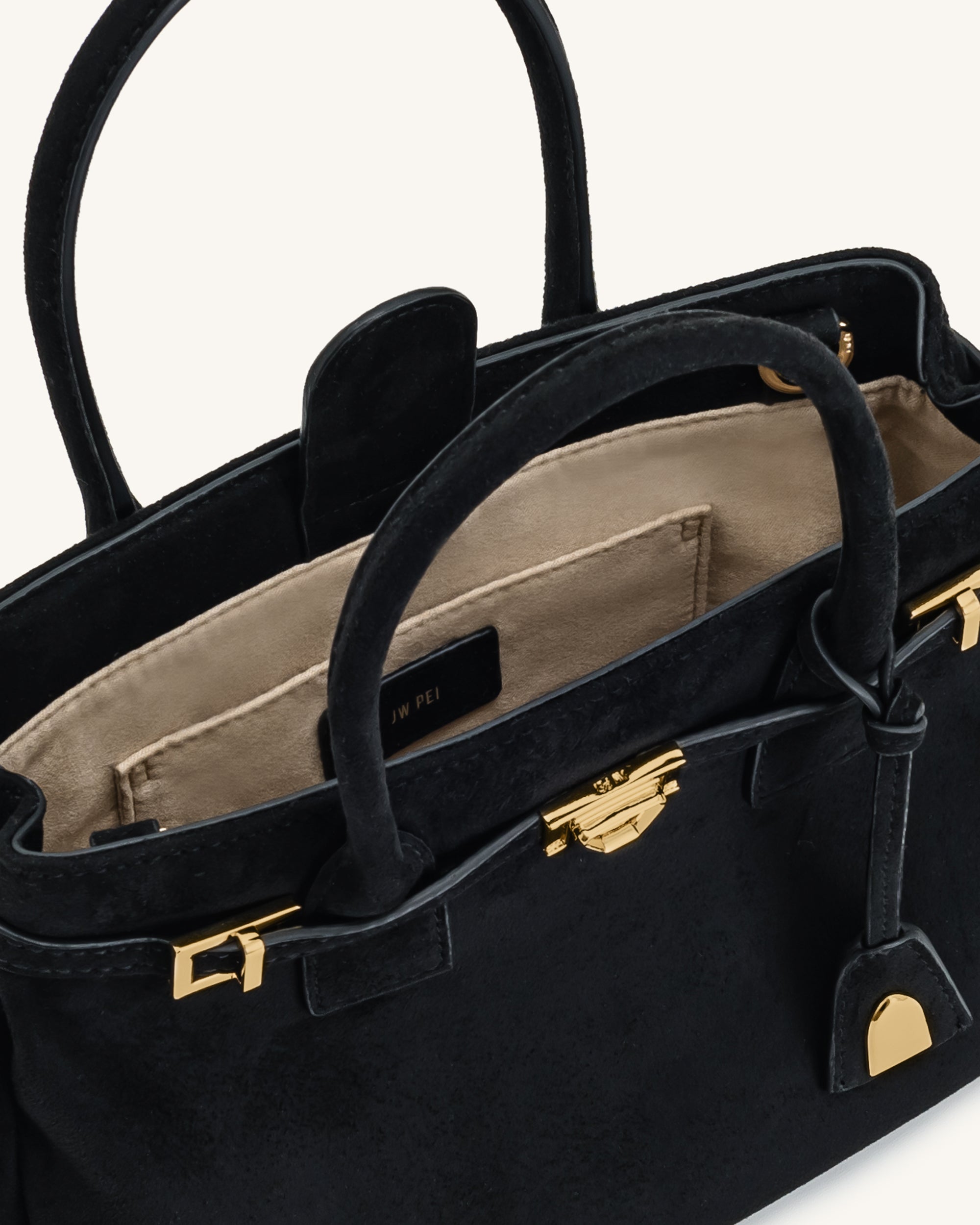Miley Belt Embellished Tote Bag - Black