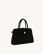 Saige Faux Suede Tote Bag - Black