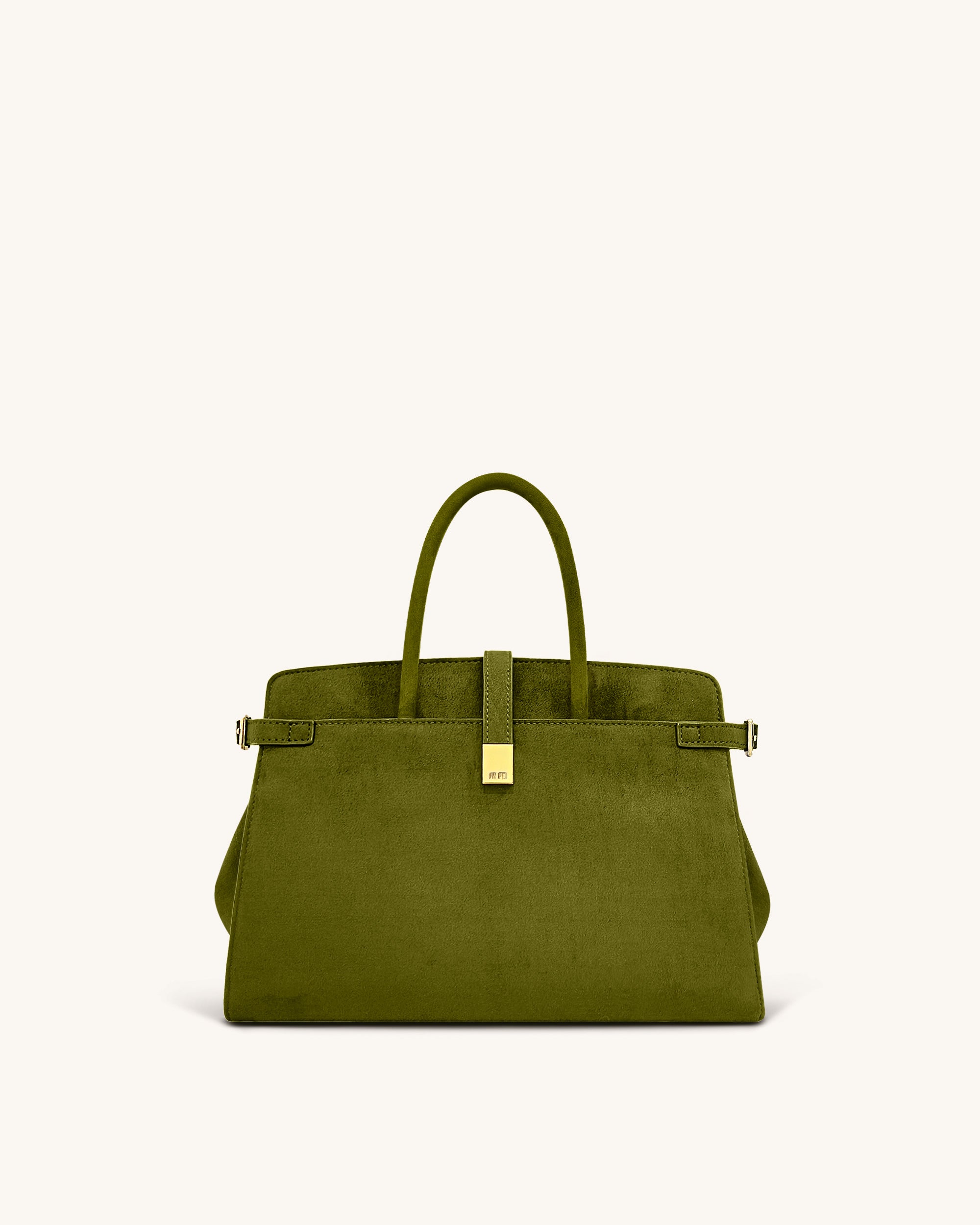 Saige Faux Suede Tote Bag - Olive Green
