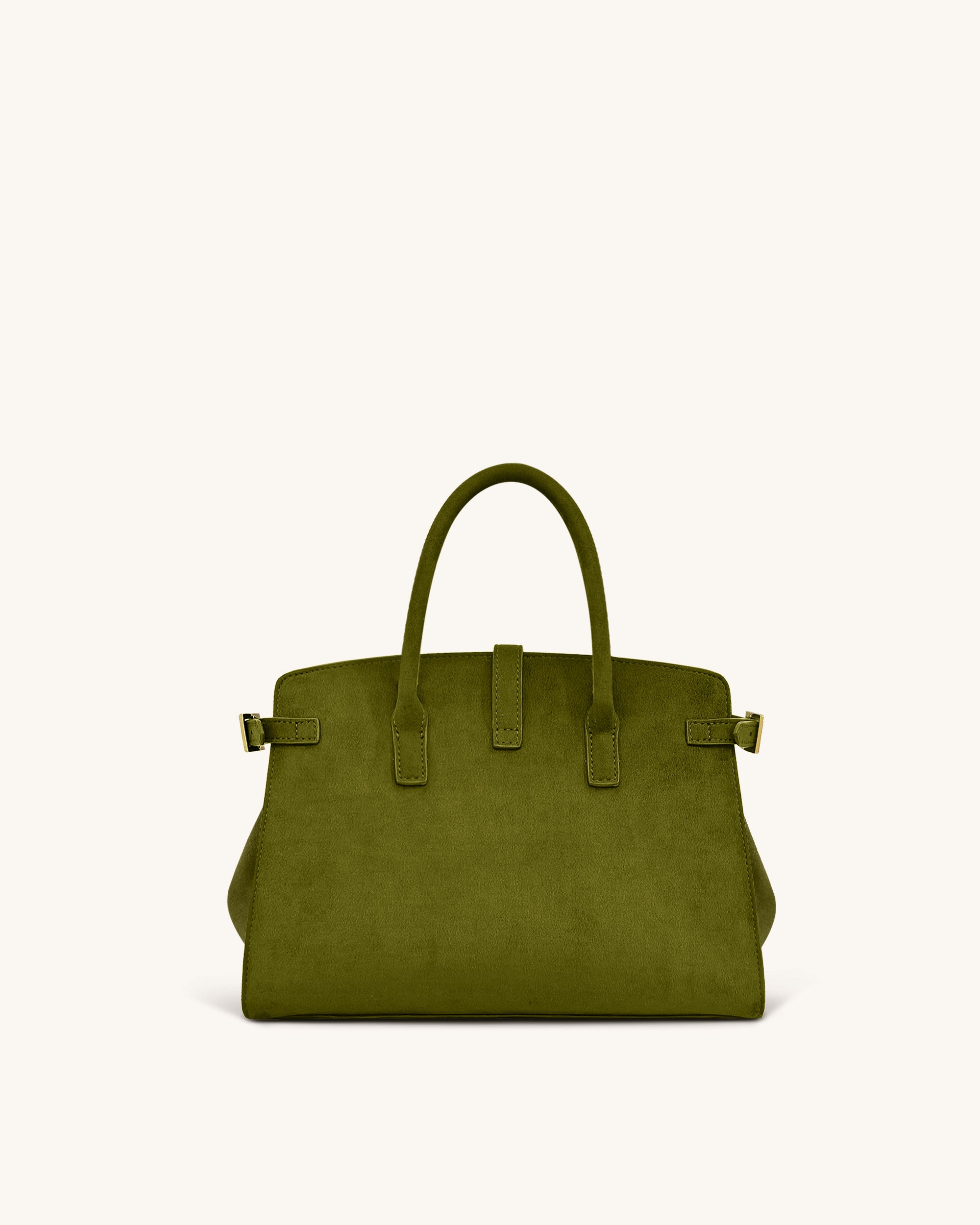 Saige Faux Suede Tote Bag - Olive Green