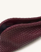 Harlee Woven Clutch - Burgundy