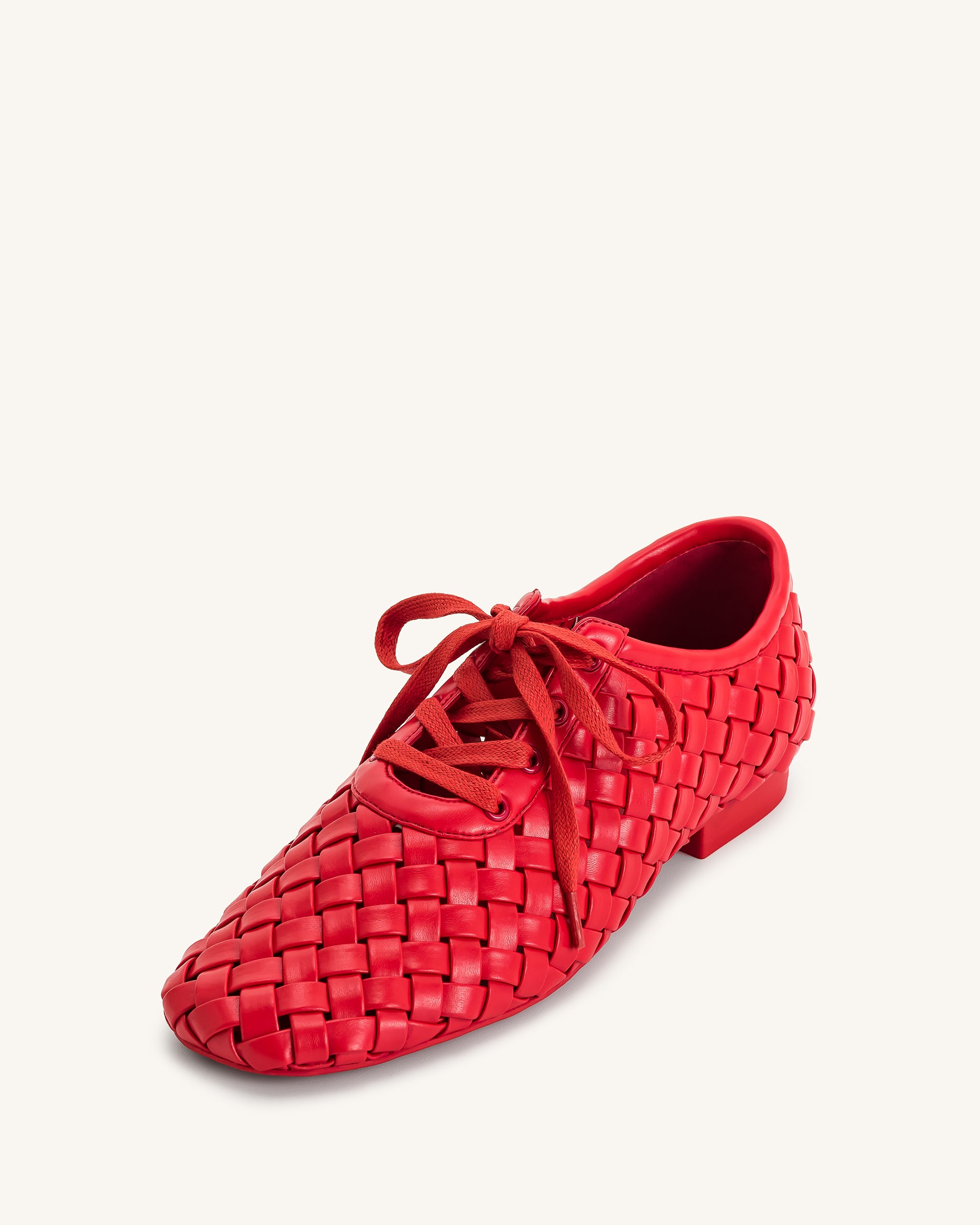 Kayla Weave Strap Flat Shoes - Red, 8.5 | US Kayla Weave Strap Flat Shoes - Red, 8.5 | US