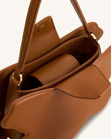 Lily Blossom Top Handle Bag - Orange